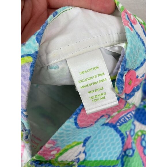Lilly Pulitzer women's 8 multicolored the callahan shorts chino casual - Picture 7 of 8
